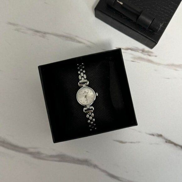 Sku:0176 cute vintage style mini silver watch bracelet +‎ in a gift box main image 7